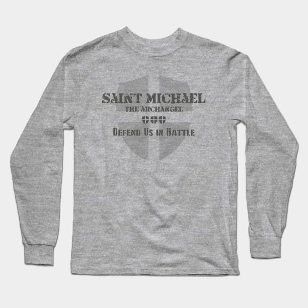 St. Michael the Archangel Long Sleeve T-Shirt by TheCatholicMan